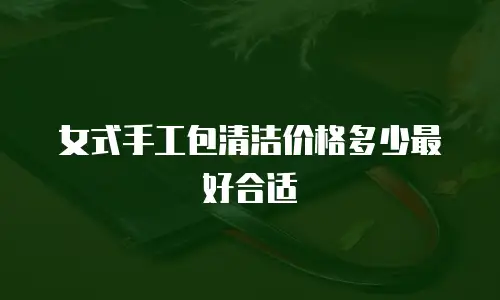 女式手工包清洁价格多少最好合适