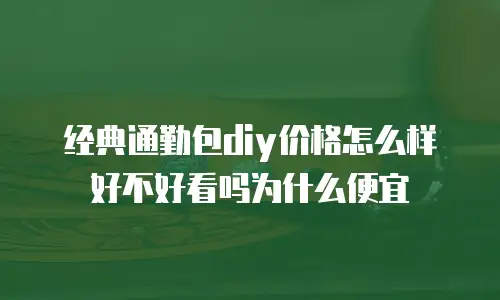 经典通勤包diy价格怎么样好不好看吗为什么便宜
