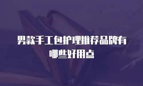 男款手工包护理推荐品牌有哪些好用点