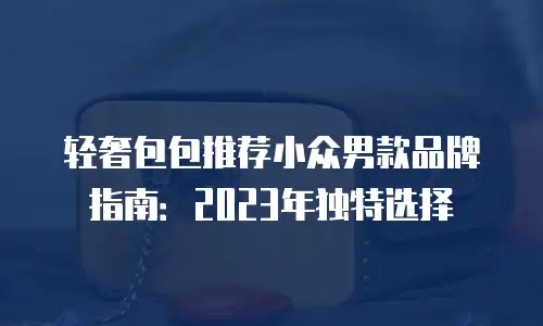 轻奢包包推荐小众男款品牌指南：2023年独特选择