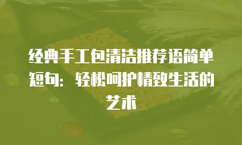 经典手工包清洁推荐语简单短句：轻松呵护精致生活的艺术