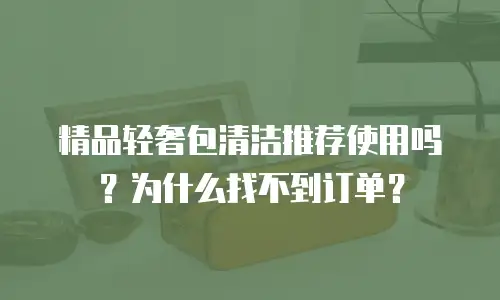 精品轻奢包清洁推荐使用吗？为什么找不到订单？