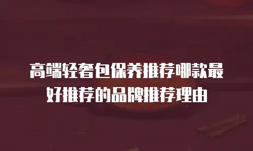 高端轻奢包保养推荐哪款最好推荐的品牌推荐理由