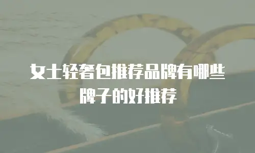 女士轻奢包推荐品牌有哪些牌子的好推荐