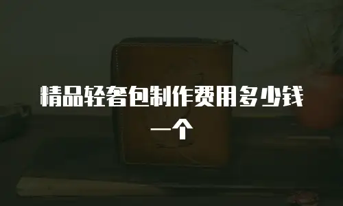 精品轻奢包制作费用多少钱一个