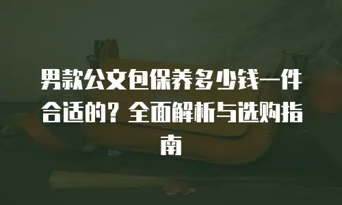 男款公文包保养多少钱一件合适的？全面解析与选购指南
