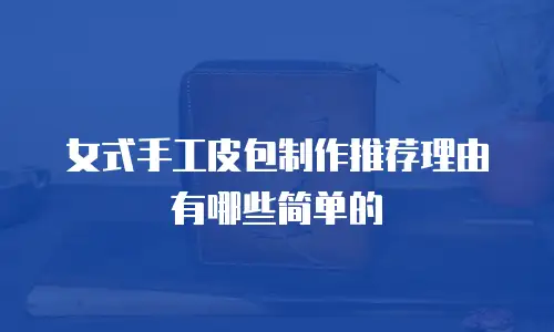 女式手工皮包制作推荐理由有哪些简单的