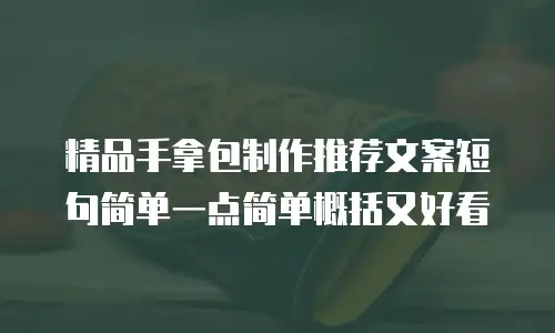 精品手拿包制作推荐文案短句简单一点简单概括又好看