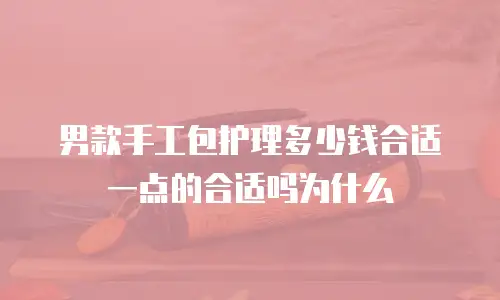 男款手工包护理多少钱合适一点的合适吗为什么