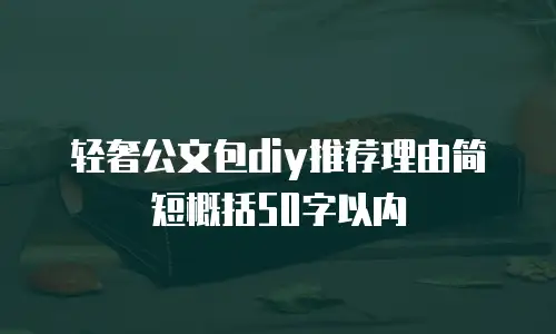 轻奢公文包diy推荐理由简短概括50字以内