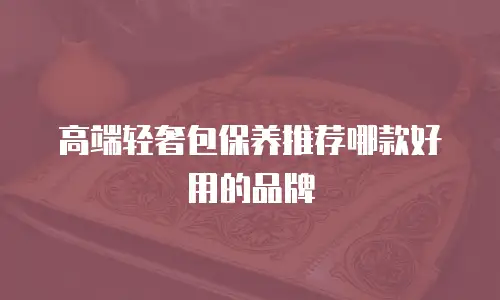 高端轻奢包保养推荐哪款好用的品牌