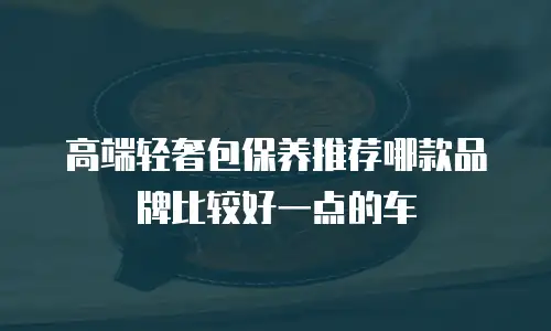 高端轻奢包保养推荐哪款品牌比较好一点的车