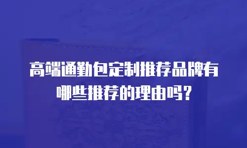 高端通勤包定制推荐品牌有哪些推荐的理由吗？