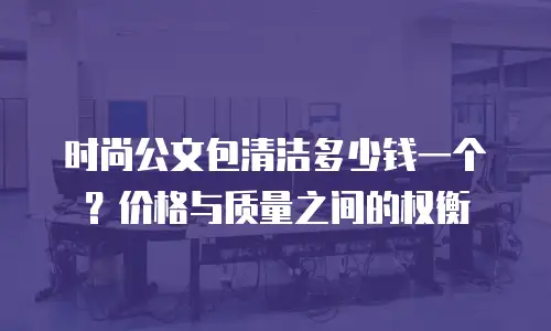 时尚公文包清洁多少钱一个？价格与质量之间的权衡