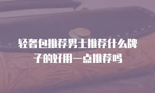 轻奢包推荐男士推荐什么牌子的好用一点推荐吗