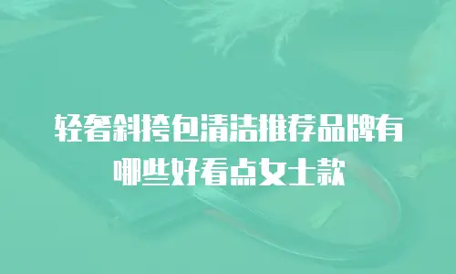 轻奢斜挎包清洁推荐品牌有哪些好看点女士款