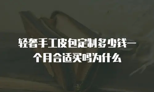 轻奢手工皮包定制多少钱一个月合适买吗为什么