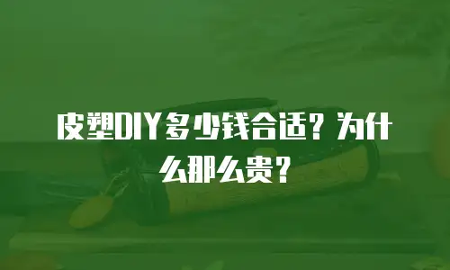 皮塑DIY多少钱合适？为什么那么贵？