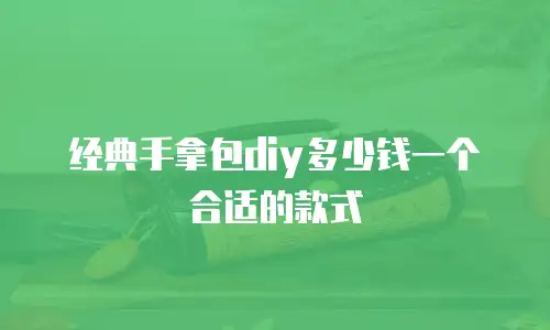 经典手拿包diy多少钱一个合适的款式