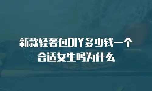 新款轻奢包DIY多少钱一个合适女生吗为什么