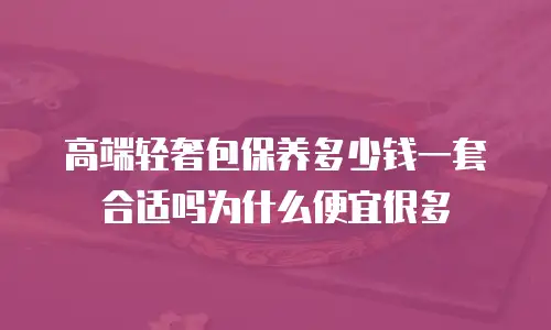 高端轻奢包保养多少钱一套合适吗为什么便宜很多