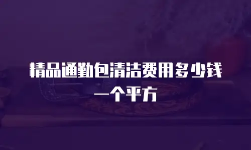 精品通勤包清洁费用多少钱一个平方
