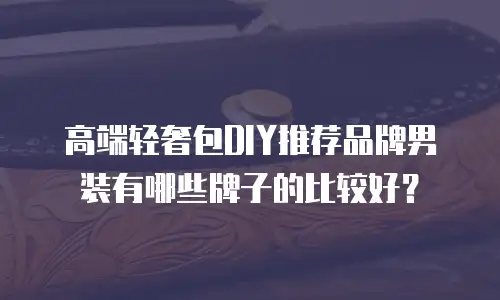 高端轻奢包DIY推荐品牌男装有哪些牌子的比较好？