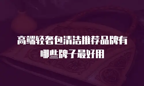 高端轻奢包清洁推荐品牌有哪些牌子最好用