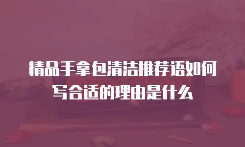 精品手拿包清洁推荐语如何写合适的理由是什么