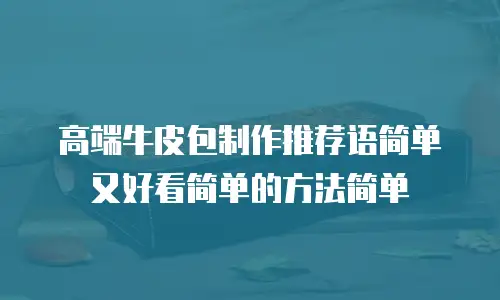 高端牛皮包制作推荐语简单又好看简单的方法简单