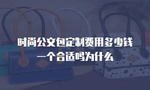 时尚公文包定制费用多少钱一个合适吗为什么