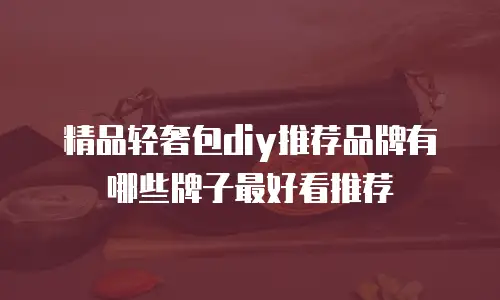 精品轻奢包diy推荐品牌有哪些牌子最好看推荐
