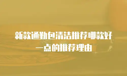 新款通勤包清洁推荐哪款好一点的推荐理由