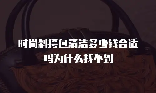 时尚斜挎包清洁多少钱合适吗为什么找不到