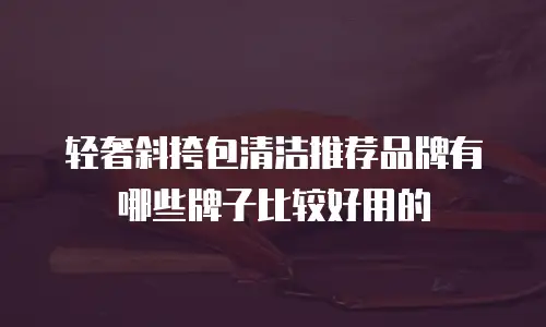 轻奢斜挎包清洁推荐品牌有哪些牌子比较好用的