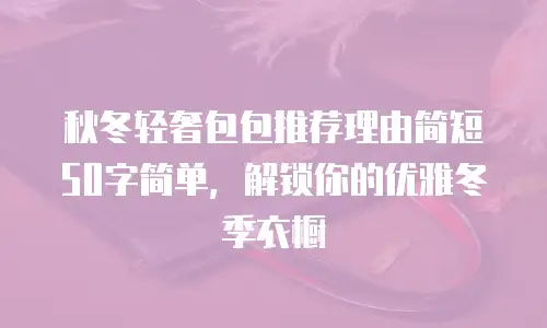秋冬轻奢包包推荐理由简短50字简单，解锁你的优雅冬季衣橱