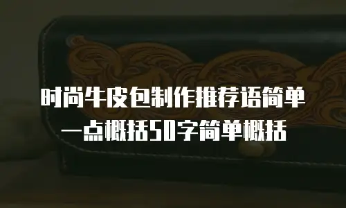 时尚牛皮包制作推荐语简单一点概括50字简单概括