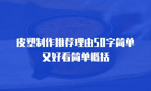 皮塑制作推荐理由50字简单又好看简单概括