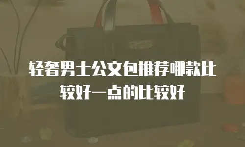轻奢男士公文包推荐哪款比较好一点的比较好