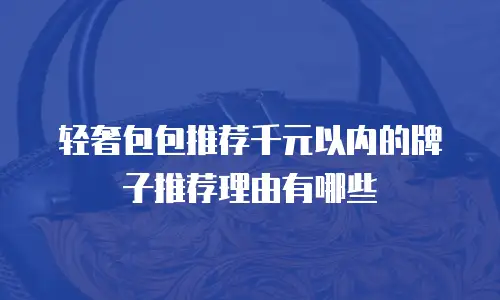 轻奢包包推荐千元以内的牌子推荐理由有哪些