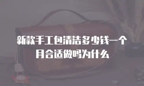 新款手工包清洁多少钱一个月合适做吗为什么