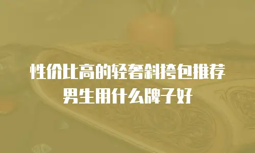 性价比高的轻奢斜挎包推荐男生用什么牌子好