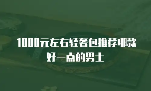 1000元左右轻奢包推荐哪款好一点的男士