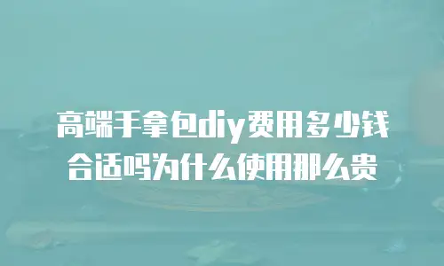 高端手拿包diy费用多少钱合适吗为什么使用那么贵