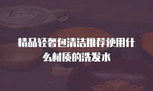 精品轻奢包清洁推荐使用什么材质的洗发水