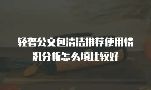 轻奢公文包清洁推荐使用情况分析怎么填比较好