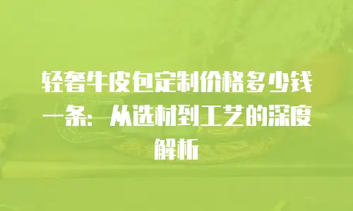 轻奢牛皮包定制价格多少钱一条：从选材到工艺的深度解析