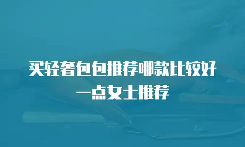 买轻奢包包推荐哪款比较好一点女士推荐