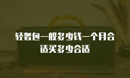 轻奢包一般多少钱一个月合适买多少合适