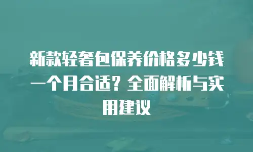 新款轻奢包保养价格多少钱一个月合适？全面解析与实用建议
